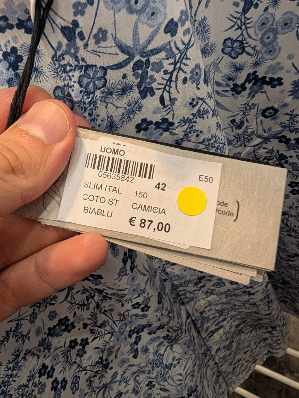 Camicia Uomo Mastricamiciai Fantasia Taglia 42