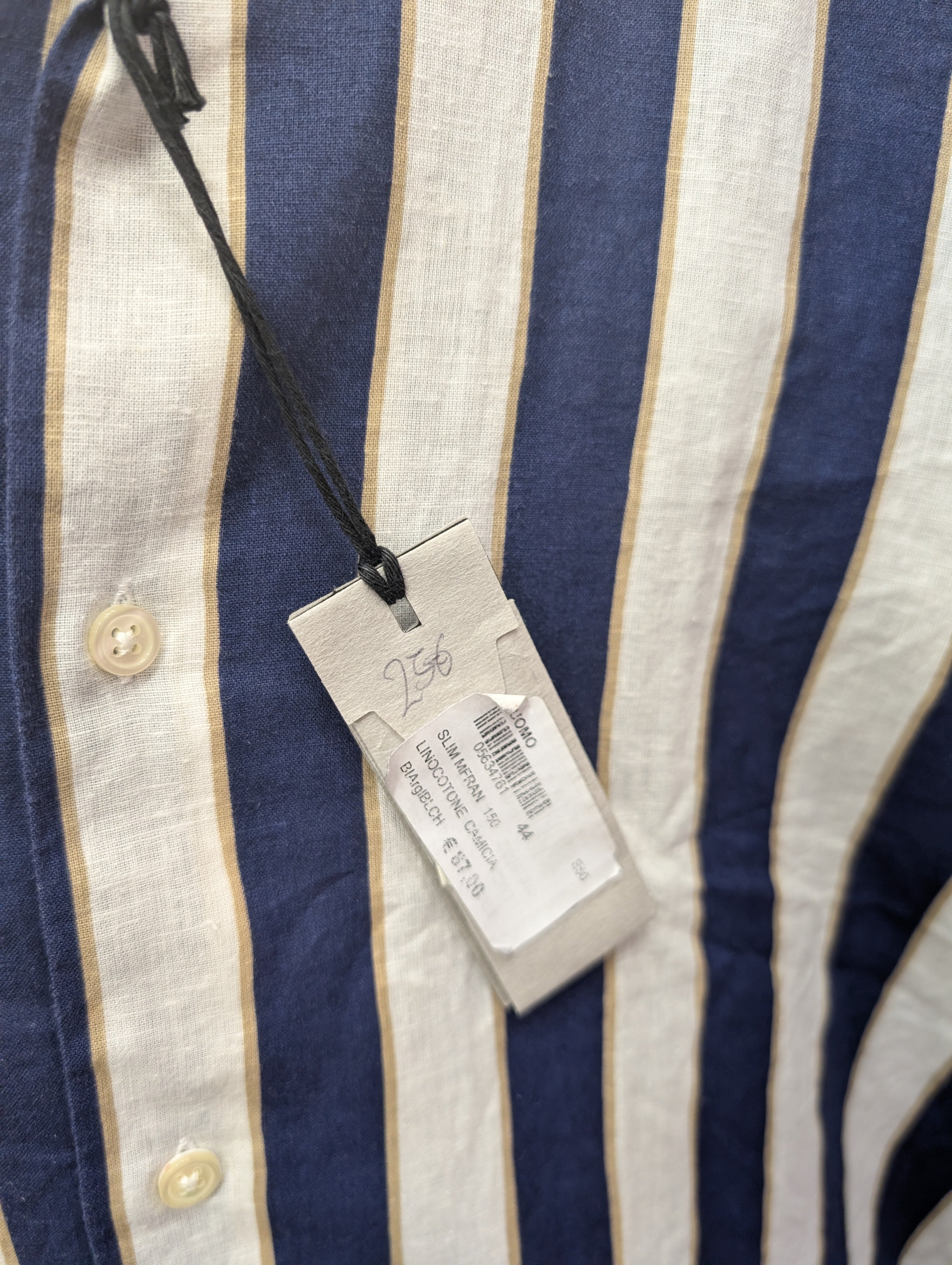 Camicia Uomo Rigone Blu Mastricamiciai Taglia 44