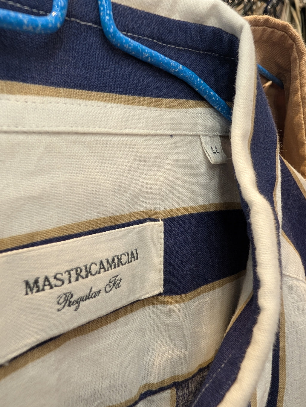 Camicia Uomo Rigone Blu Mastricamiciai Taglia 44