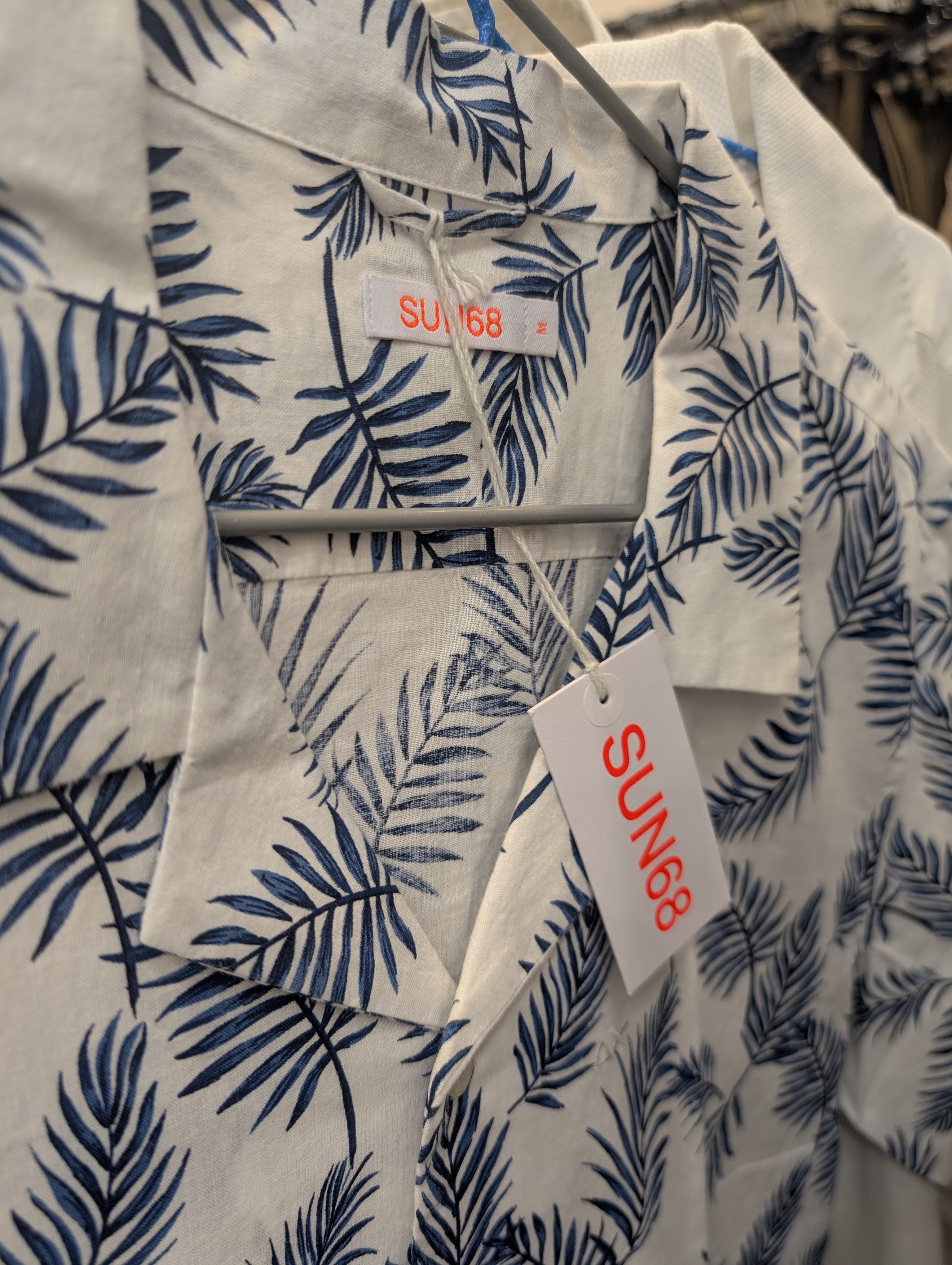 Camicia Uomo fantasia Collo Bowling SUN 68