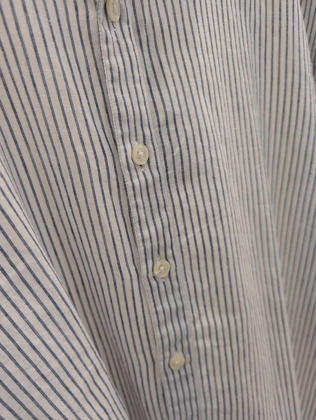 Camicia Uomo Mastricamiciai Misto Lino a Righe Collo Coreano
