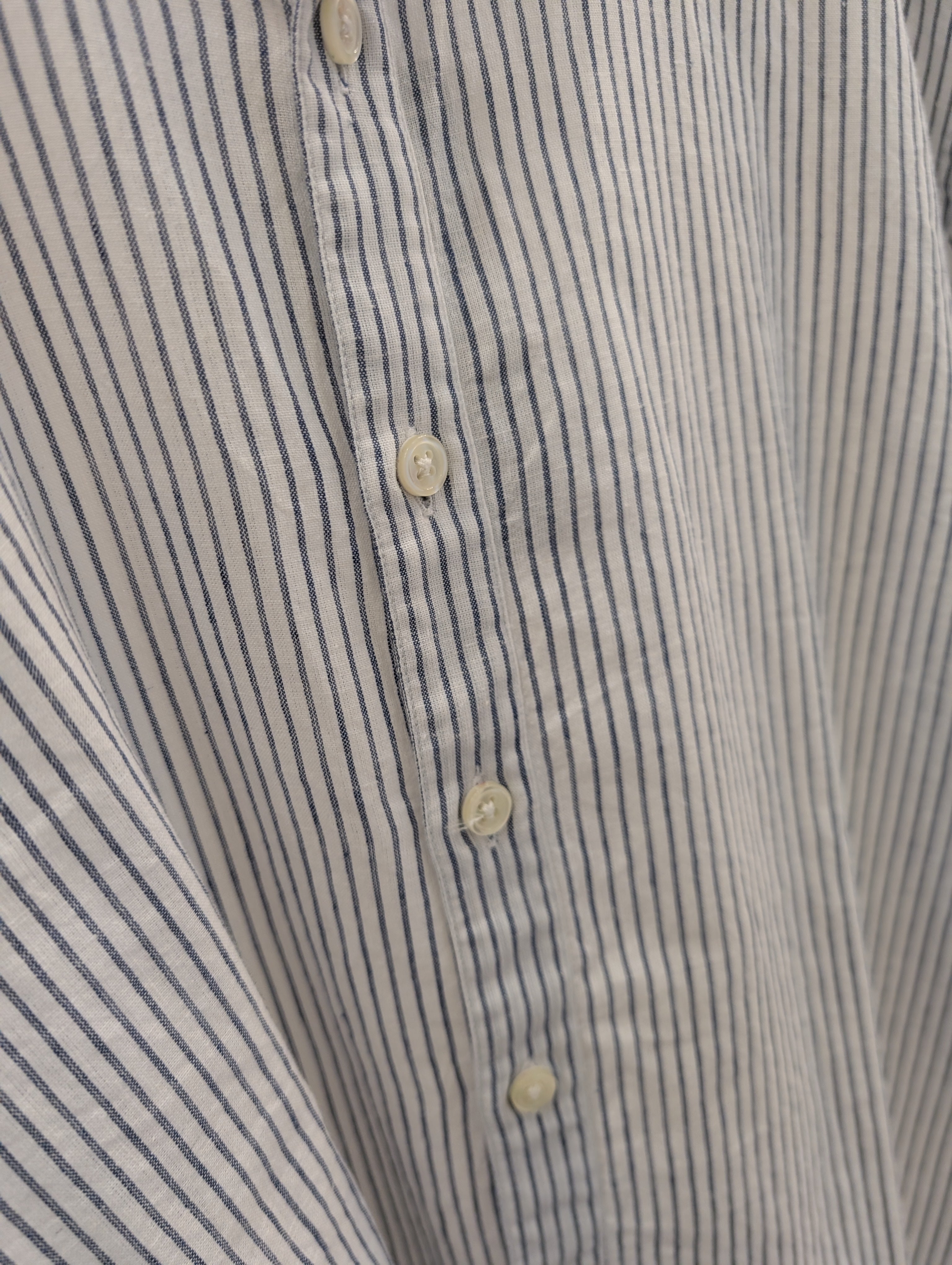 Camicia Uomo Mastricamiciai Misto Lino a Righe Collo Coreano