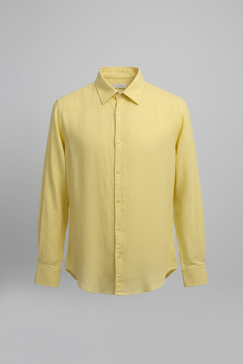 Camicia Uomo 100% Lino Giallo IMPURE S e XXL