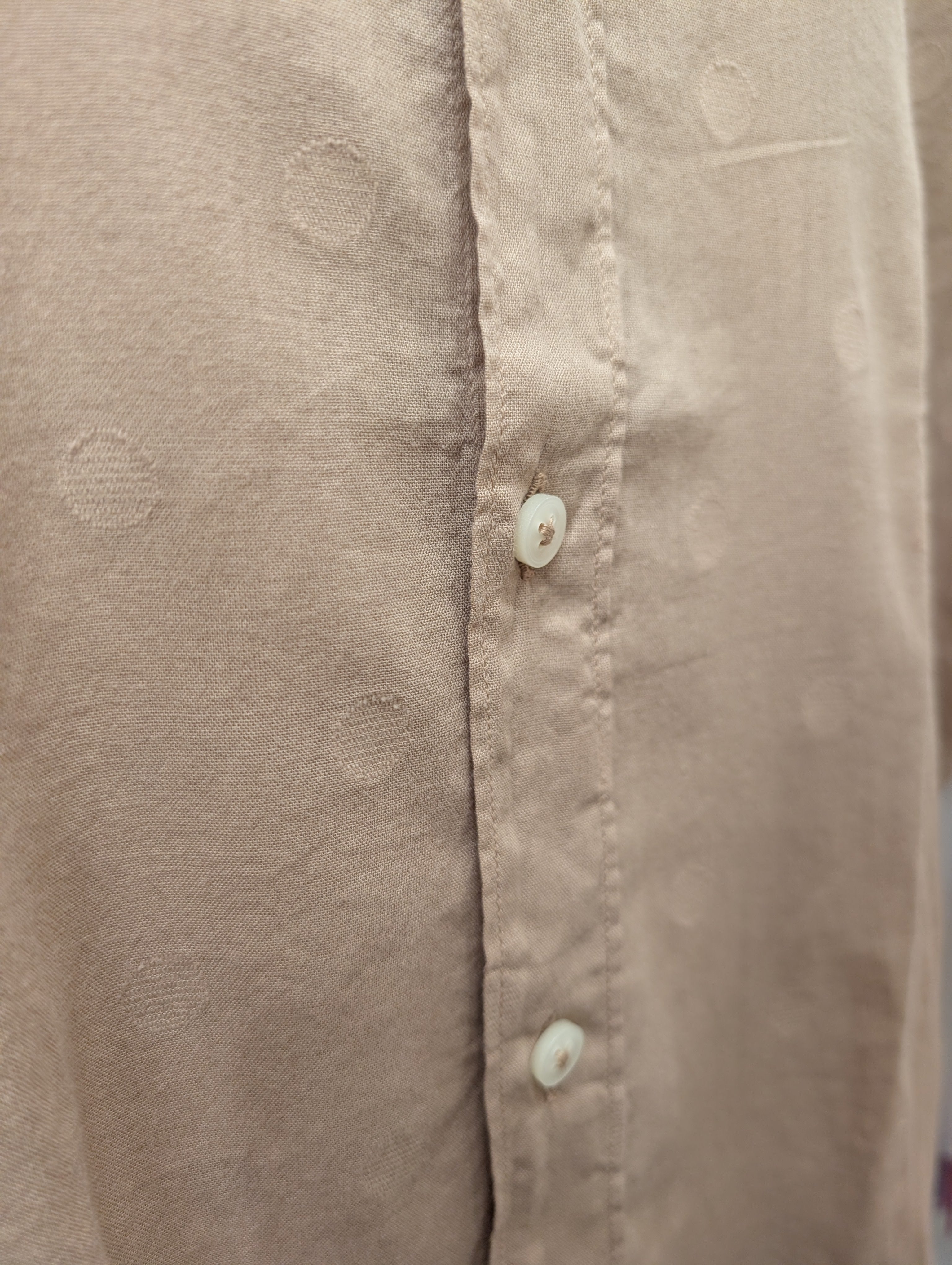 Camicia Uomo in Cotone Elasticizzato con Pois MastriCamiciai taglia 39 Slim Fit