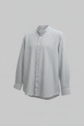 Camicia Uomo Mastricamiciai Misto Lino a Righe Collo Coreano