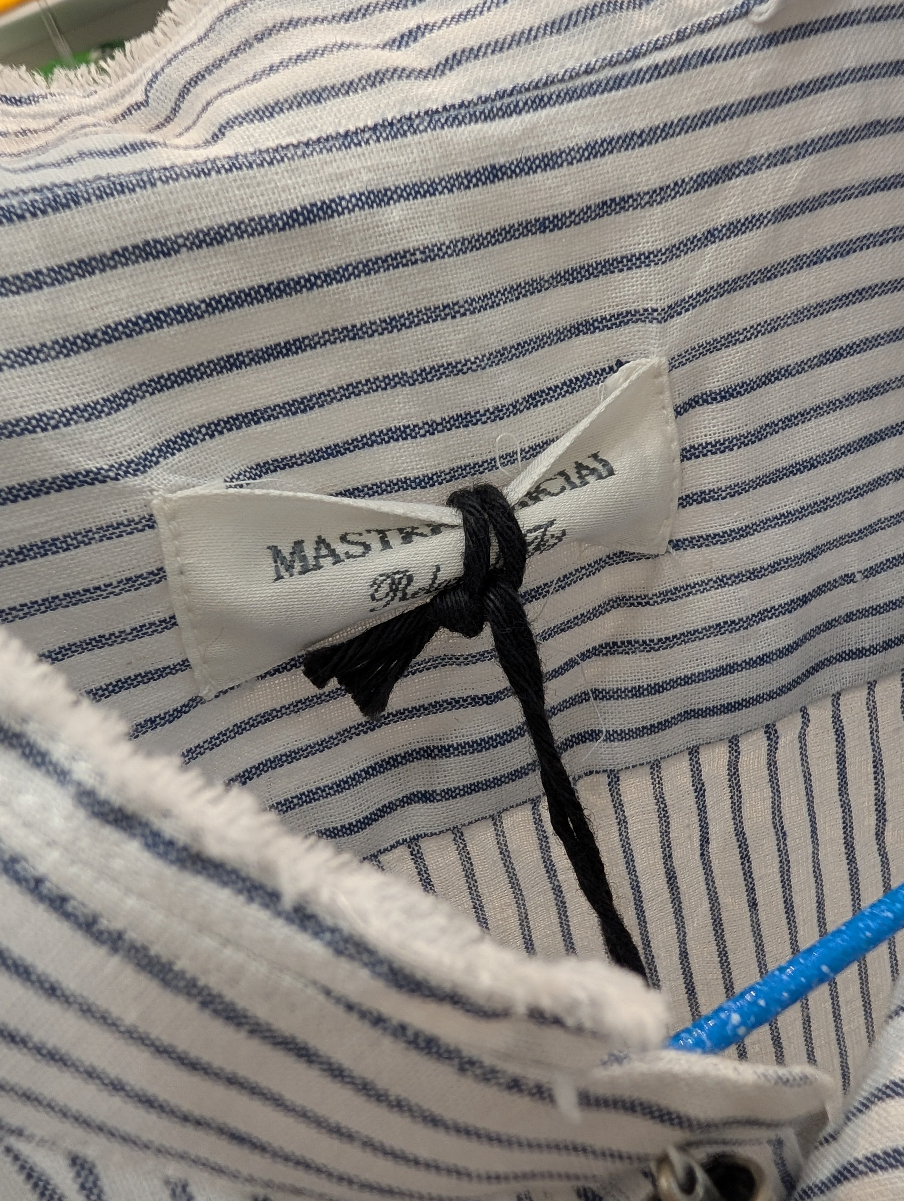 Camicia Uomo Mastricamiciai Misto Lino a Righe Collo Coreano