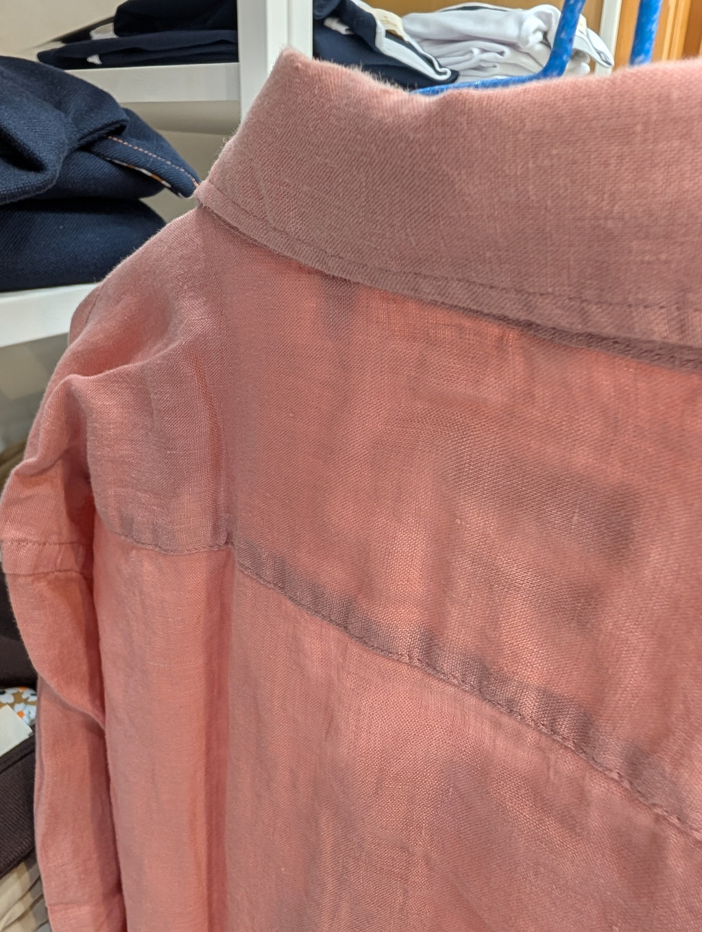 Camicia Uomo IMPURE Rosa Taglia XL 100% Lino